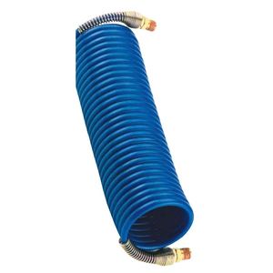 Spiralschlauch aus Nylon 12, Farbe blau, R1/8a, DN3,1, Arbeitslänge 2,5 m