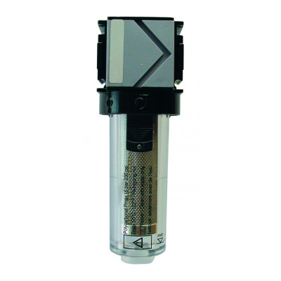 Filter, Aktivkohlefilter, V-Bloc, BG 01, G3/8i, 16 bar, Kunststoffbehälter, ohne Ablassventil, Filtereinsatz 0,003 µm, 1000 l/min