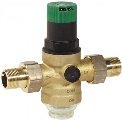 Wasserdruckregler mit integrierter Messing-Siebtasse, DVGW-geprüft, 1,5 bis 6 bar, R1/2a, DN15, 2,4 l/min