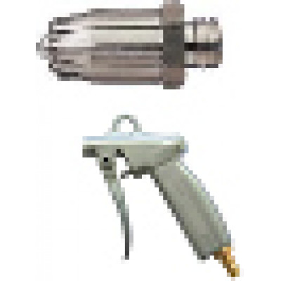 Blaspistole aus Aluminium, mit Sicherheits-Geräuschdämpferdüse, Anschluss Stecknippel DN7,2