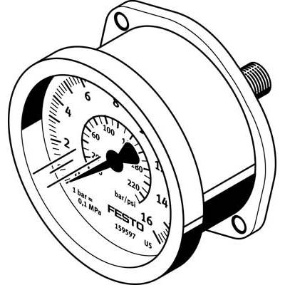 FMA-40-10-1/4-EN Flanschmanometer