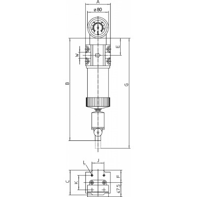 Mikrofilter “M” mit vollautomatischem Ablassautomat (Mindestbetriebsdruck 4 bar), G3/4i, BG II1, 4080 l/min