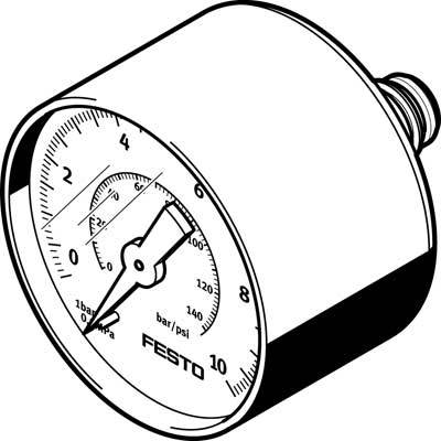 PAGN-40-10-R18-1.6 Präzisionsmanometer