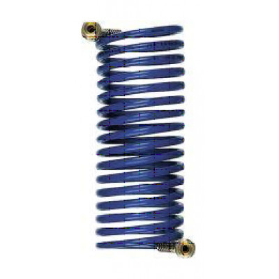Spiralschlauch aus Nylon 12, Farbe blau, R1/4a, DN6,3, Arbeitslänge 2,5 m