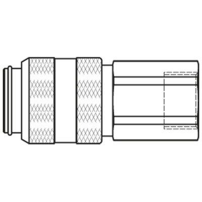 Schnellverschlußkupplung aus Messing, einseitig absperrend, NBR, G1/2i, NW15, max. 35 bar, -20 bis 100°C