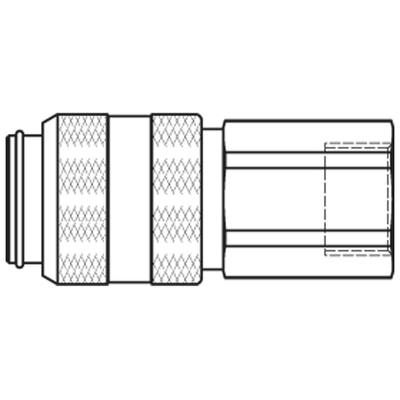 Schnellverschlußkupplung aus Messing, einseitig absperrend, NBR, G3/4i, NW15, max. 35 bar, -20 bis 100°C