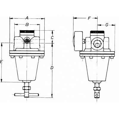 Wasserdruckregler, G1/4i, DN06, 0,5 bis 10 bar, 2,5 l/min