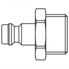 Stecktülle aus Edelstahl 1.4305, einseitig absperrend, G1/8a, NW5, max. 35 bar