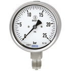 Sicherheits-Edelstahl-Manometer, Chemieausführung, besondere Sicherheit EN 837-1/S3, Ø 63 mm, 0 bis 16 bar, G1/4a unten, Genauigkeitsklasse 1,6, Anschluss aus Edelstahl, Edelstahlgehäuse, Mehrschichtensicherheitsglas