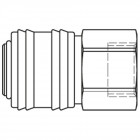 Schnellverschlußkupplung aus Edelstahl 1.4305, einseitig absperrend, FKM, G3/8i, NW7,2, max. 35 bar, -15 bis 200 °C