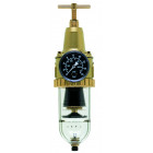 Kompakt-Filterdruckregler mit Kunststoffbehälter und Handablassventil, 0,5 bis 10 bar, G1/2i, BG 06, 2660 l/min