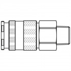 Schnellverschlußkupplung aus Messing vernickelt, beidseitig absperrend, NBR, R1/4a, NW10, max. 35 bar, -20 bis 100°C