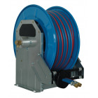 Automatischer Schlauchaufroller Typ SA7156/9 aus Stahlblech, für Gas und Sauerstoff, Anschluss G1/4a / 3/8 a/i, DN 6 / 9 mm, Schlauchlänge 15 m