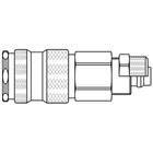 Schnellverschlußkupplung aus Messing, beidseitig absperrend, NBR, mit Überwurfmutter, für Pneumatikschlauch 6 x 8 mm, NW7,4, max. 35 bar, -20 bis 100°C